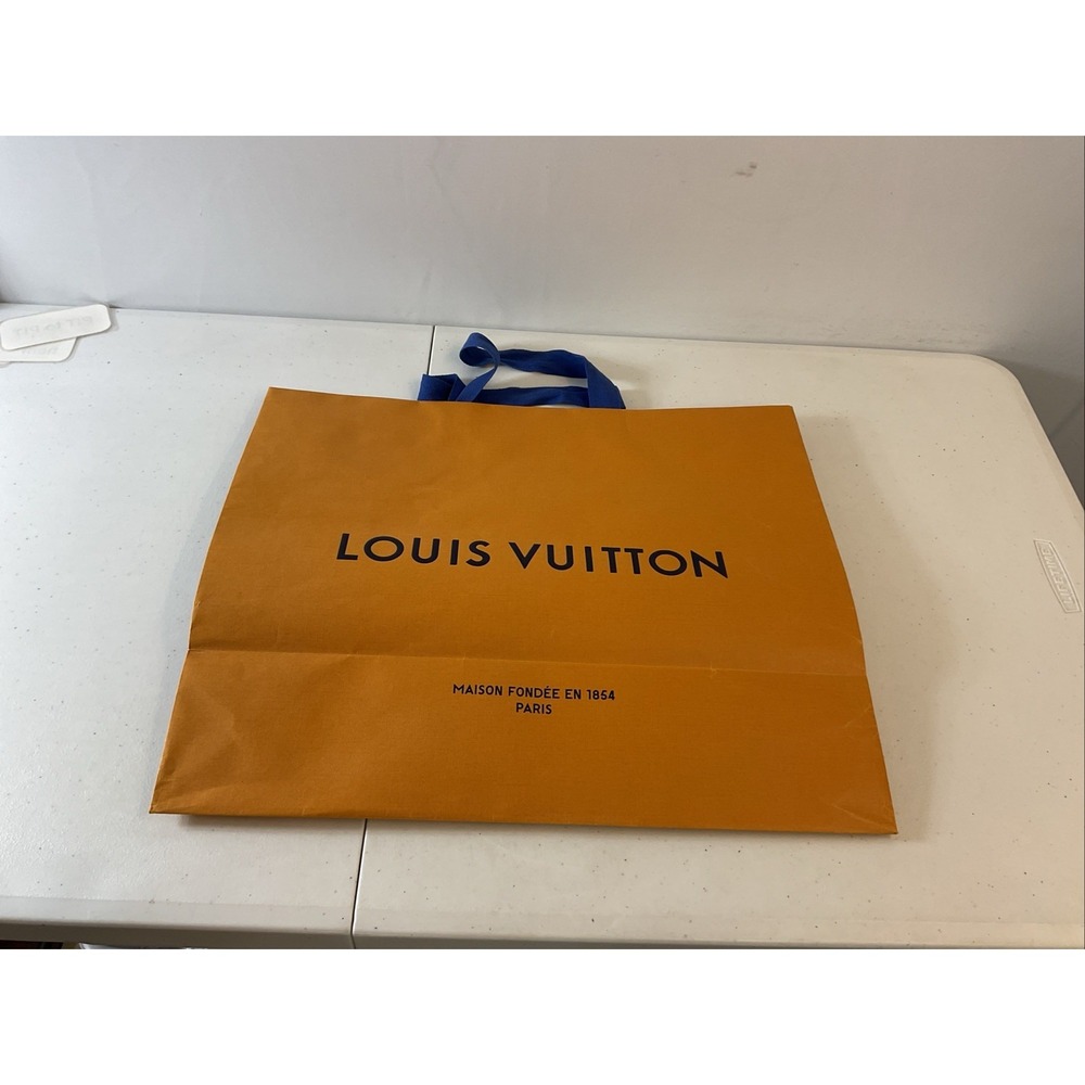 LOUIS‎ VUITTON 19x16x9  Authentic Paper Gift/Shopping Bag Large Tote Orange